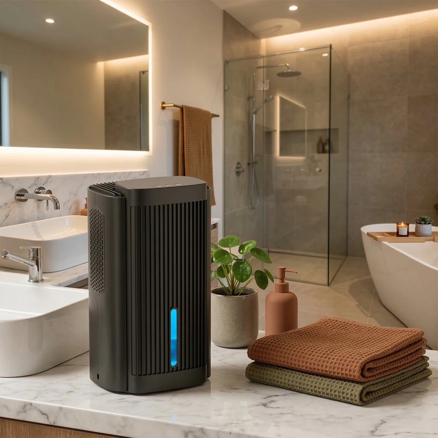 Déshumidificateur d’Air Compact – Absorbeur d’Humidité pour Salle de Bain - Delair