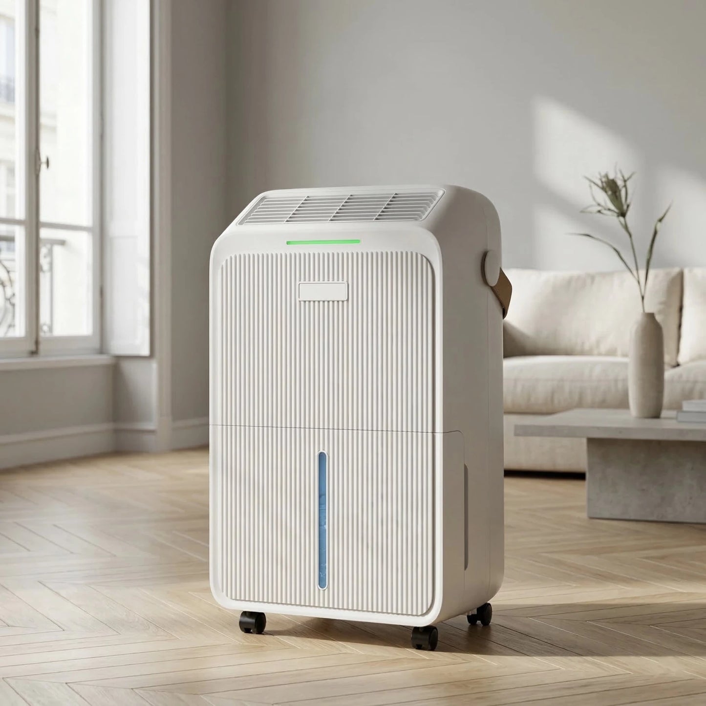 Déshumidificateur d’Air Électrique 24L/J – Tuyau de Drainage inclus & Écran LED – Maison et Appartement - Delair