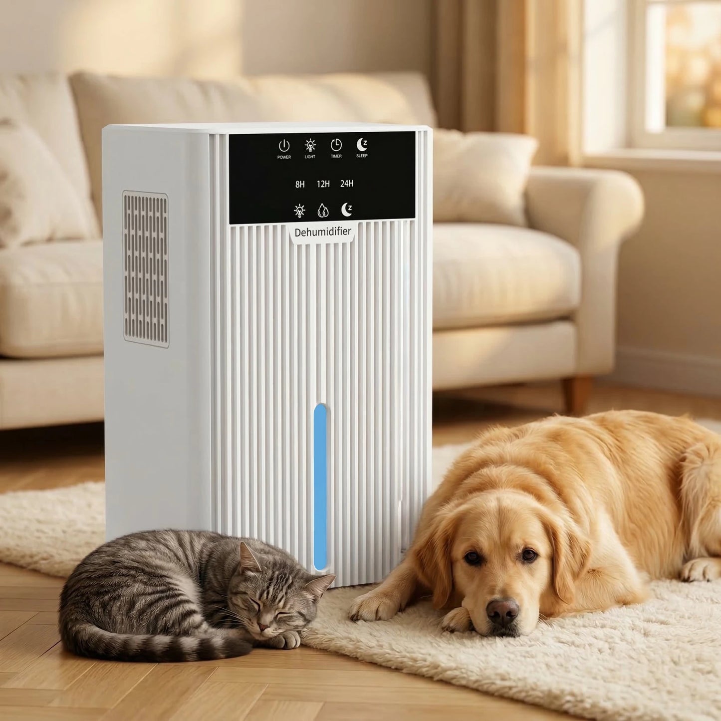 Déshumidificateur d’Air Portable – Grande Capacité et Écran LED – Chambre et Salle de bain - Delair