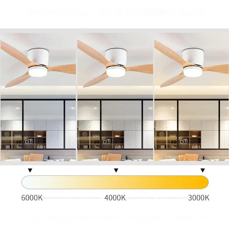 Ventilateur de plafond Été/Hiver 6 Vitesses - LED 3 Couleurs | NALO