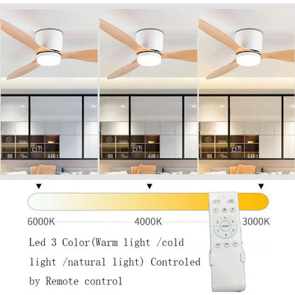 Ventilateur de plafond Été/Hiver 6 Vitesses - LED 3 Couleurs | NALO