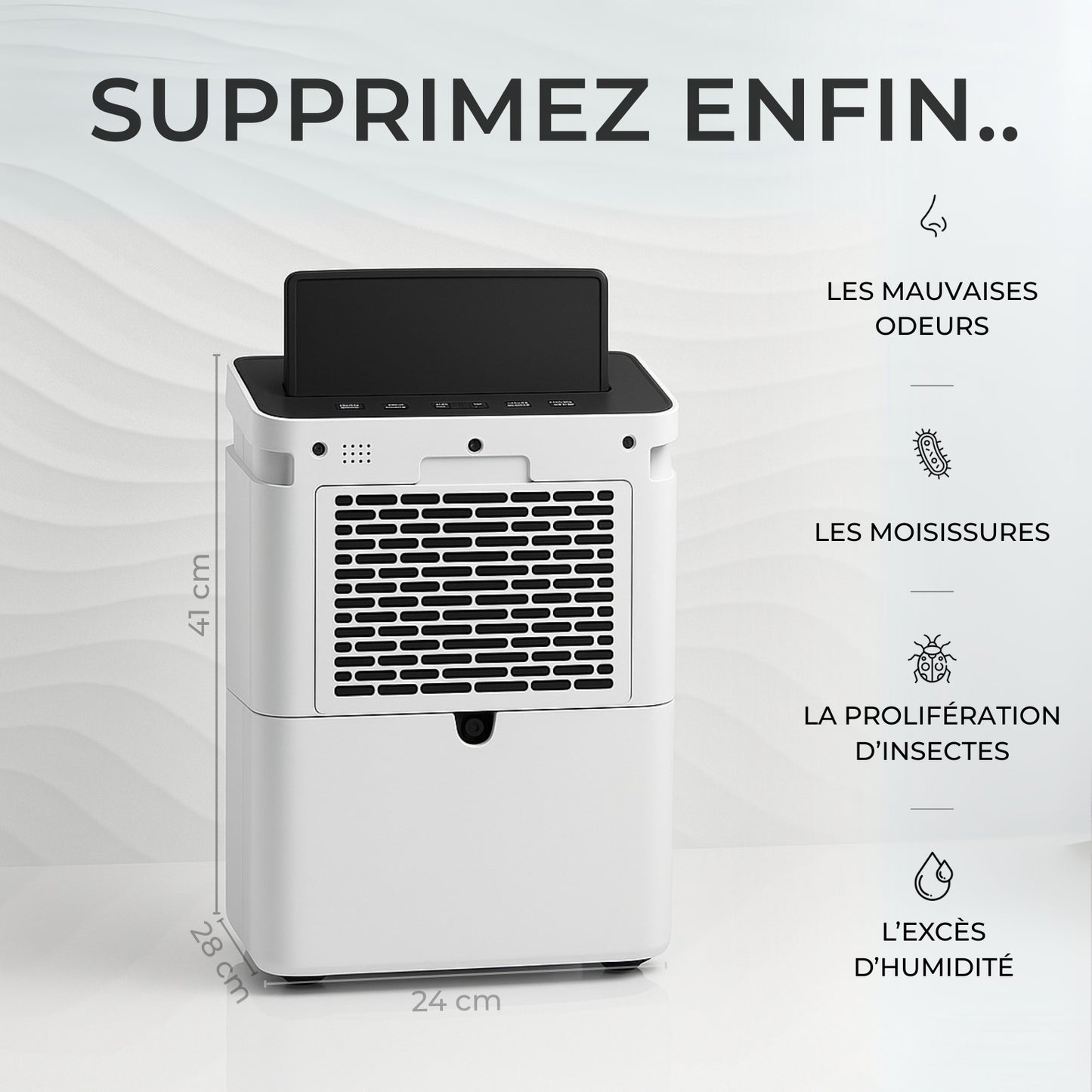 Déshumidificateur et Purificateur d'Air PRO - Cave et Maison
