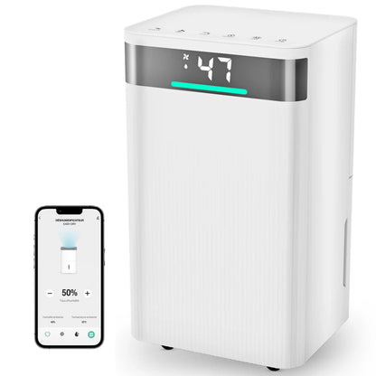 Déshumidificateur 2 en 1 WiFi Connecté - Déshumidificateur et Purificateur d'Air - Easy Dry - Delair