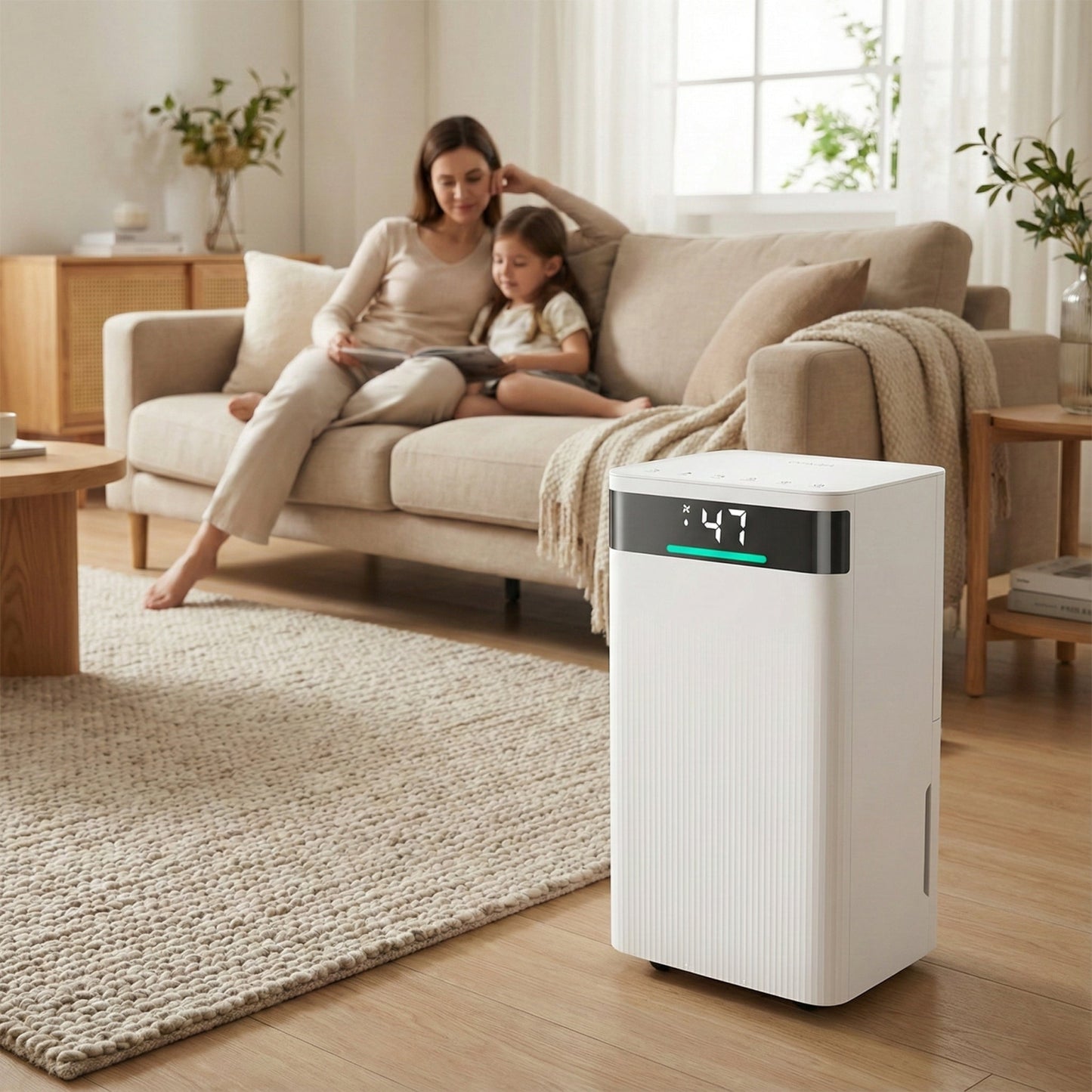 Déshumidificateur 2 en 1 WiFi Connecté - Déshumidificateur et Purificateur d'Air - Easy Dry - Delair