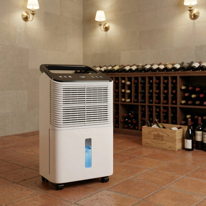 Déshumidificateur à Compresseur 16L/Jour R290 – Jusqu'à 60m² – Indicateur Couleur, Minuterie 24H, Mode Nuit 30dB - Delair
