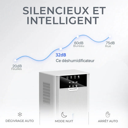 Déshumidificateur d’Air Portable – Grande Capacité et Écran LED – Cuisine Cave et Salon - Delair