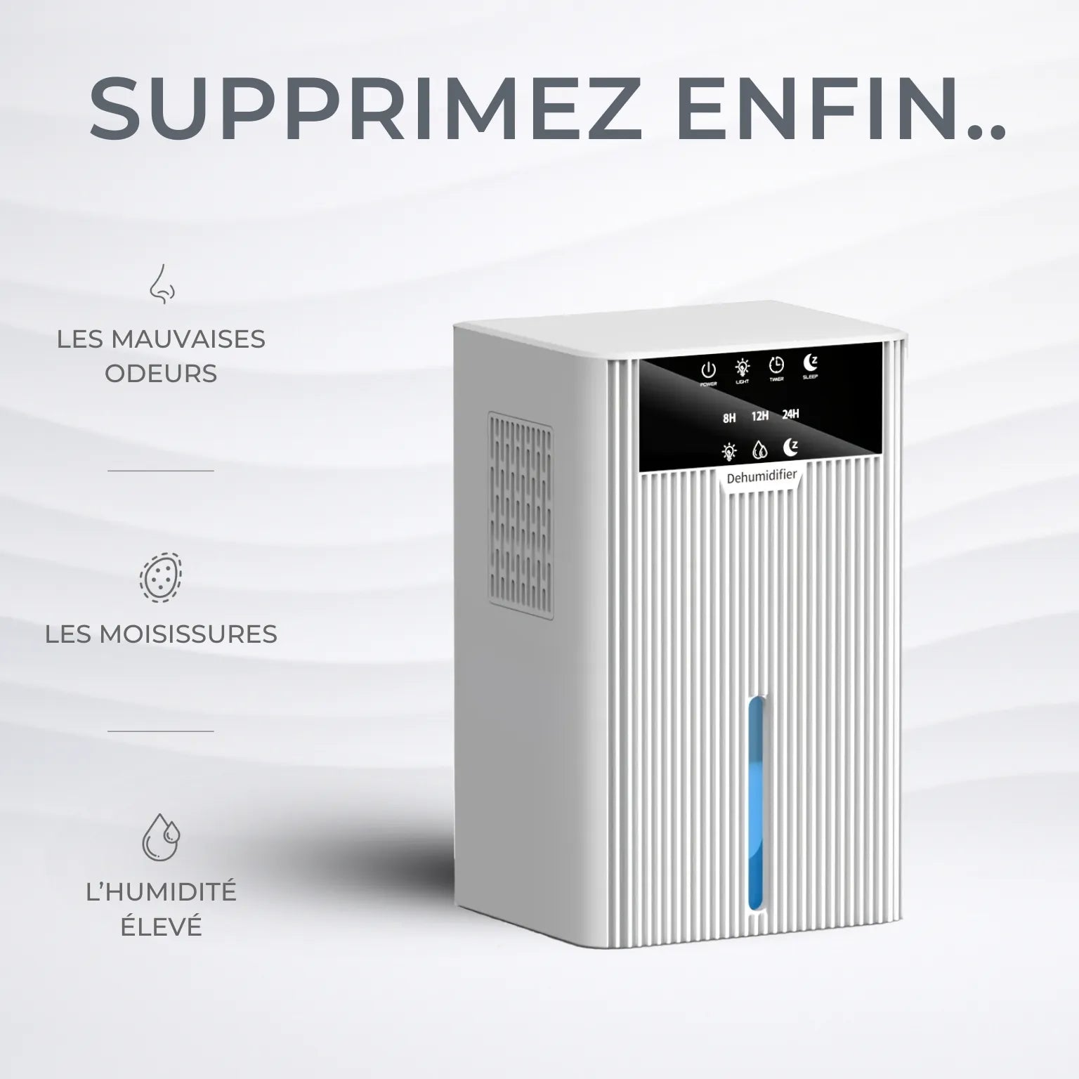 Déshumidificateur d’Air Portable – Grande Capacité et Écran LED – Cuisine Cave et Salon - Delair