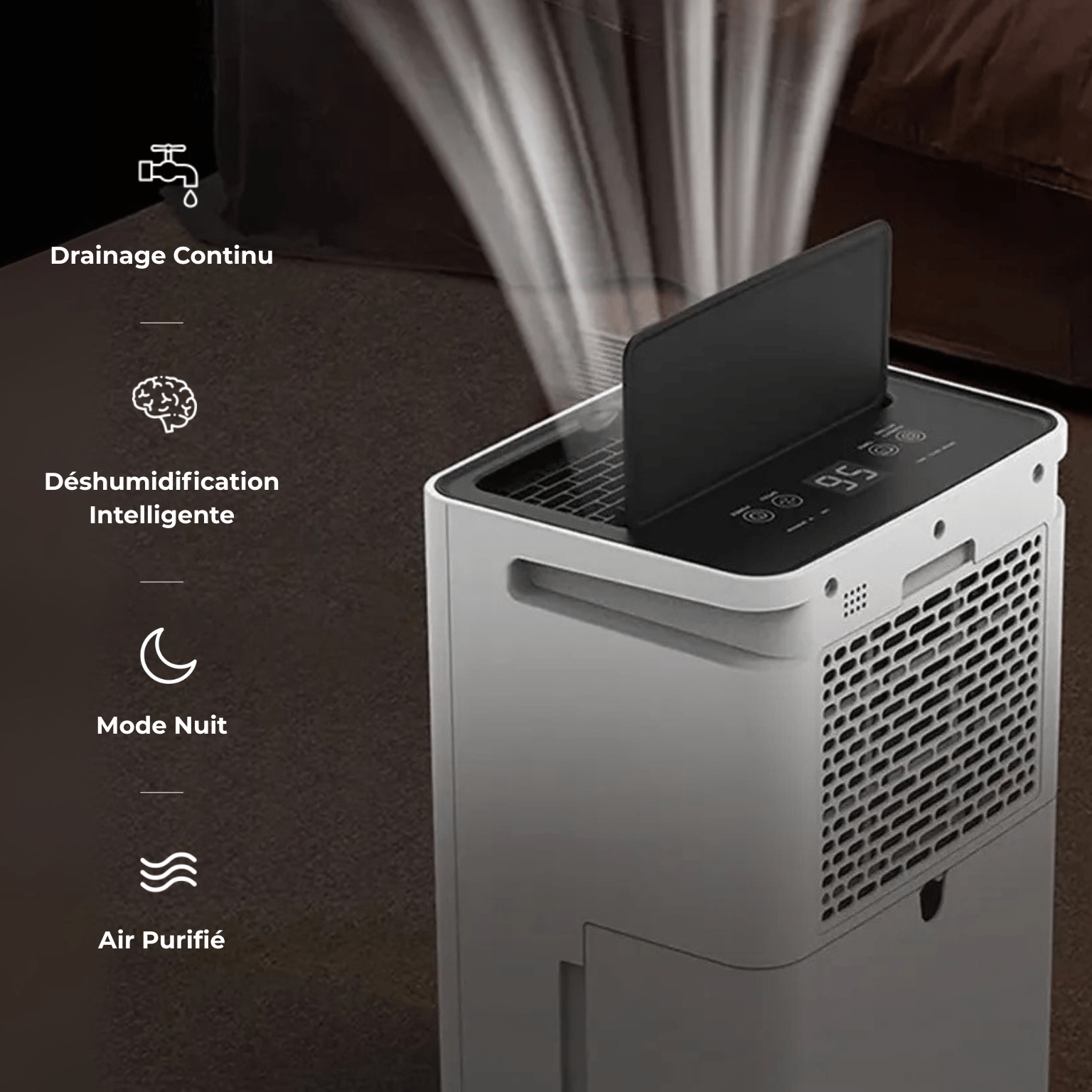 Déshumidificateur et Purificateur d'Air PRO - Cave et Maison - Delair