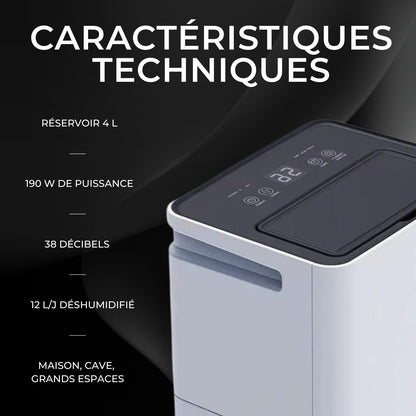 Déshumidificateur et Purificateur d'Air PRO - Cave et Maison