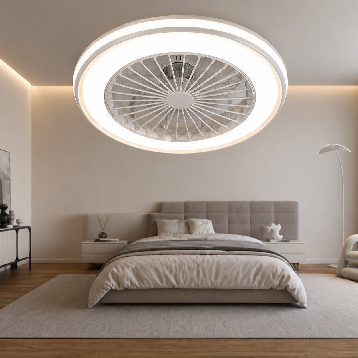 Ventilateur de plafond Connecté - LED RGB & Haut-Parleur Intégré | LOVA - Ventilateur de plafond - Delair
