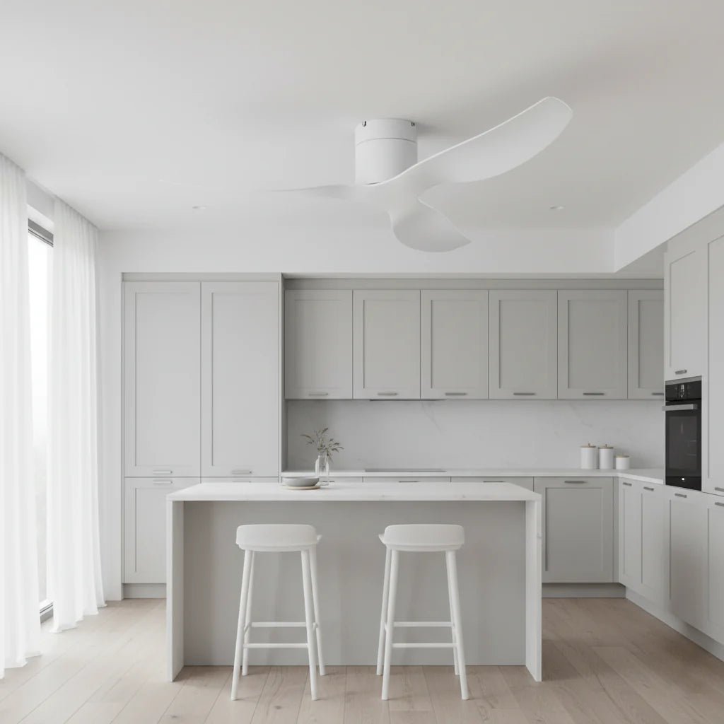 Ventilateur de Plafond Ultra-plat - Blanc & ABS Blanc TOGO - Ventilateur de plafond - Delair