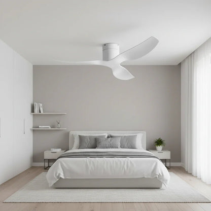 Ventilateur de Plafond Ultra-plat - Blanc & ABS Blanc TOGO - Ventilateur de plafond - Delair