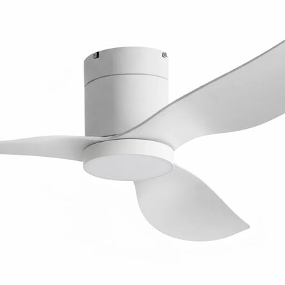 Ventilateur de Plafond Ultra-plat à Éclairage LED - Blanc & ABS Blanc TINO - Ventilateur de plafond - Delair
