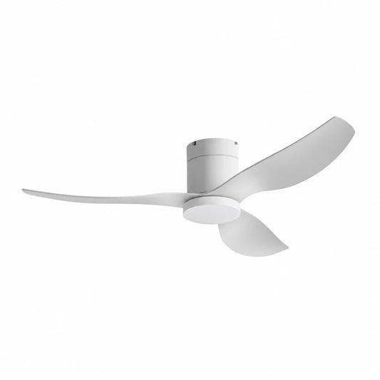 Ventilateur de Plafond Ultra-plat à Éclairage LED - Blanc & ABS Blanc TINO - Ventilateur de plafond - Delair