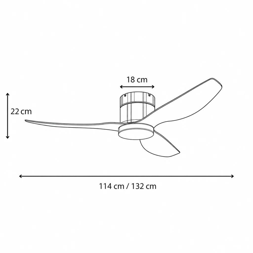 Ventilateur de Plafond Ultra-plat à Éclairage LED - Blanc & ABS Blanc TINO - Ventilateur de plafond - Delair