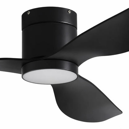 Ventilateur de Plafond Ultra-plat à Éclairage LED - Noir & ABS Noir VALO - Ventilateur de plafond - Delair