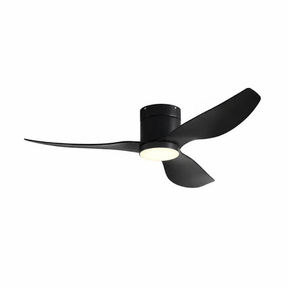 Ventilateur de Plafond Ultra-plat à Éclairage LED - Noir & ABS Noir VALO - Ventilateur de plafond - Delair