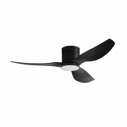 Ventilateur de Plafond Ultra-plat à Éclairage LED - Noir & ABS Noir VALO - Ventilateur de plafond - Delair