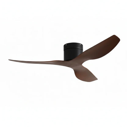 Ventilateur de Plafond Ultra-plat - Noir & ABS Bois Foncé SONO - Ventilateur de plafond - Delair