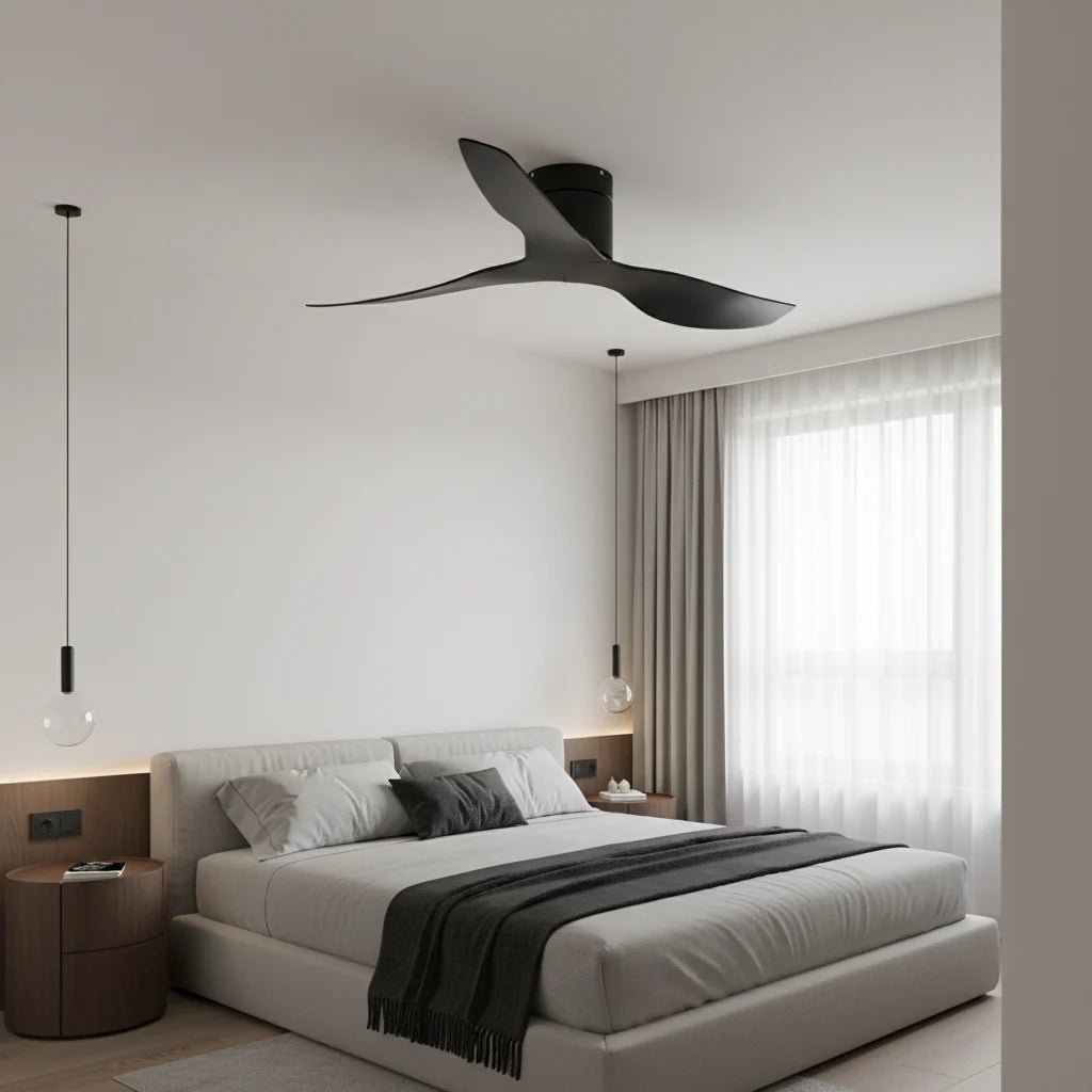 Ventilateur de Plafond Ultra-plat - Noir & ABS Noir VICO - Ventilateur de plafond - Delair