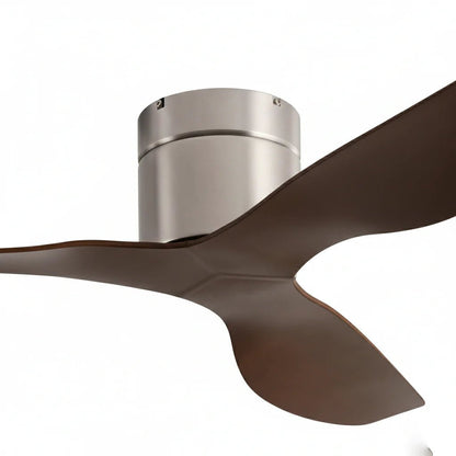 Ventilateur de Plafond Ultra Silencieux - Argent & ABS Bois Foncé MACO - Ventilateur de plafond - Delair