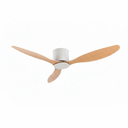 Ventilateur plafond Silencieux Moteur DC - Blanc & ABS Bois Clair NANO - Ventilateur de plafond - Delair